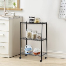 Chrome 3-Tier Shelving All-Purpose Utility Cart NEW --