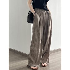 Pleated Casual Pants Women's Japanese Loose Wide Leg Long Trousers Korean Style