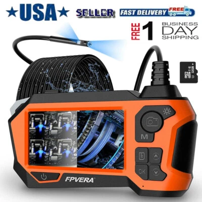 Dual Len Industrial Endoscope 4.5" 1080P Digital Borescope Inspection Camera USA