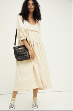 Free People Syd Poplin Cotton Midi Dress Size Small