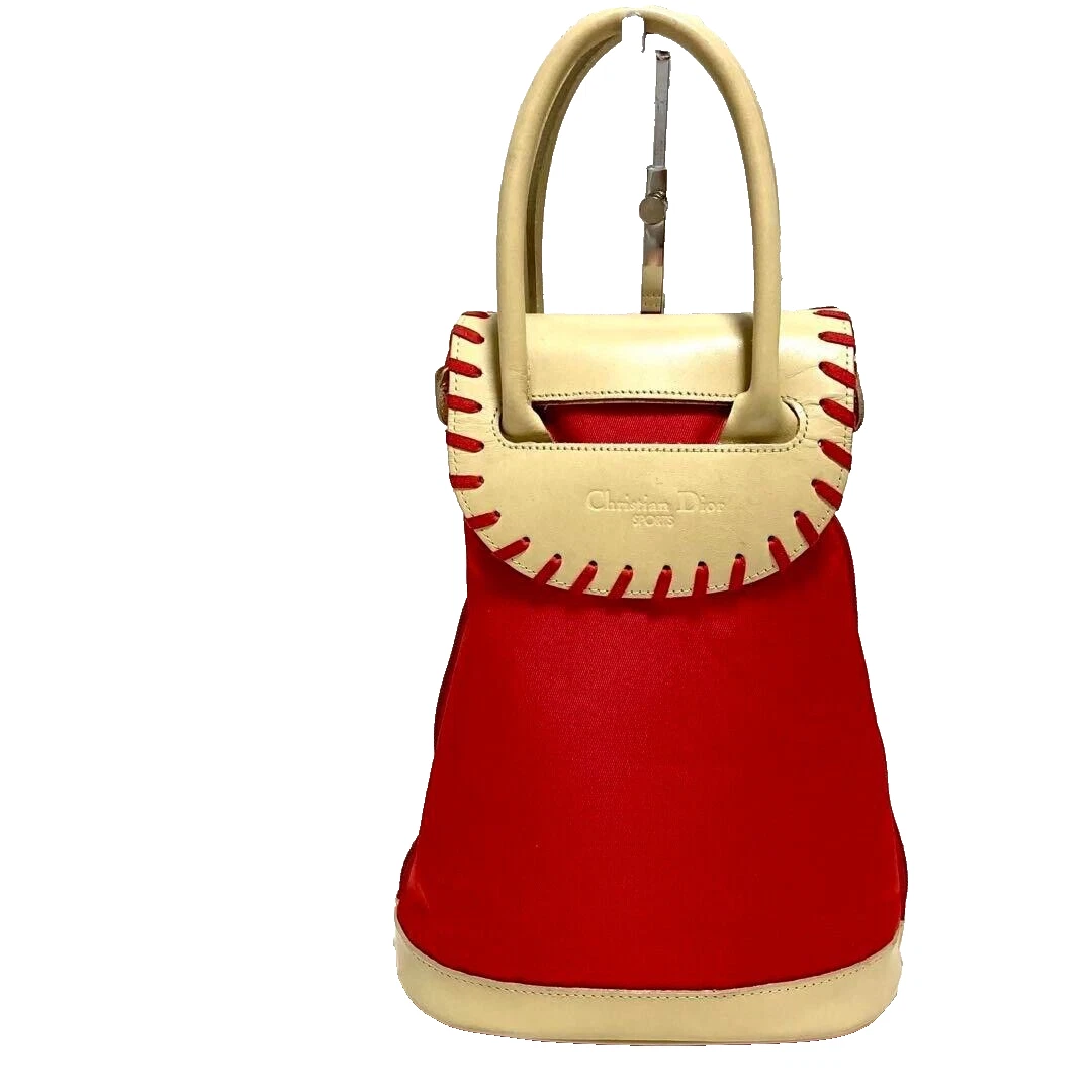 Sac à main Christian Dior sport vintage rouge authentique BON ETAT