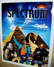 PRINCE  MAURICE WHITE of EWF PERRY JONES Urban Spectrum Magazine Feb 2017 COOL