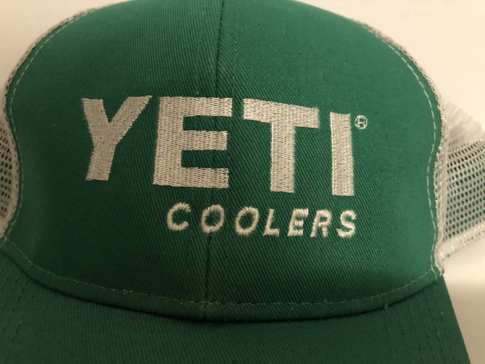 Yeti Coolers Brand Green Trucker Hat SnapBack Hat Cap Gem