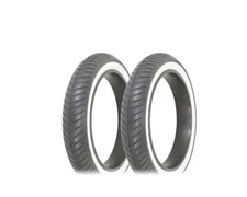 ALTALINE Bicycle 20" x 4.1/4" Black/White Slick Style (2) TIRES & TUBES ELECTRIC