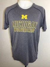 New Michigan Wolverines Mens Size M Medium Performance Polyester Shirt