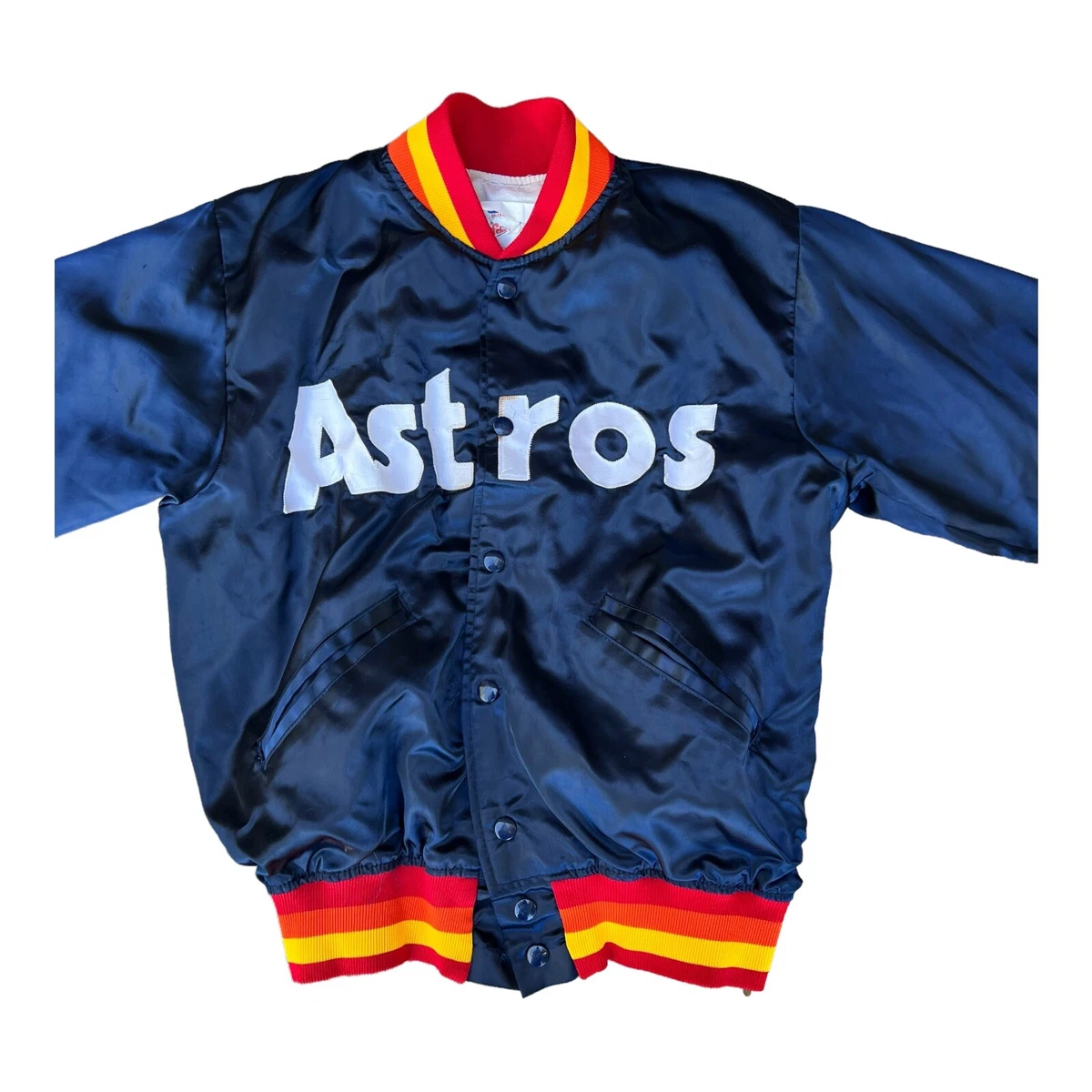 Vintage MLB Houston Astros Astrodome Baseball Felco Satin Bomber