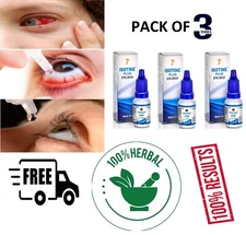 3 X 10ml Cataract Eye Drops,Glaucoma Ayurvedic Herbal Formula No Side Effect