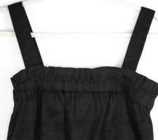Everlane Womens Black Cotton Mini Dress Size XS Sleeveless Square Neck Sheath