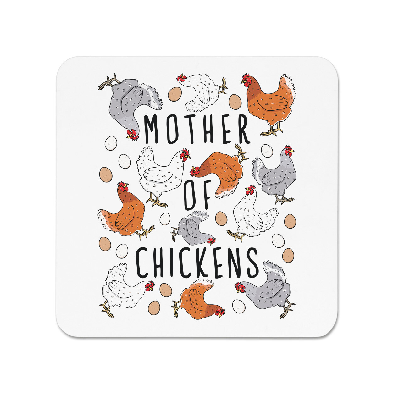Mother Of Chickens Fridge Magnet Crazy Lady Man Animal Lover Funny