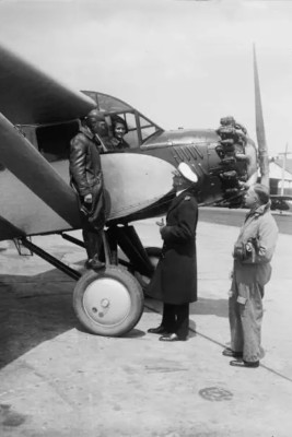 Transatlantik Flieger Clarence Chamberlain und Ruth Nichols 4x6 Foto 