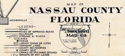 1926 Map of Nassau County Florida - 第 2/3 張圖片