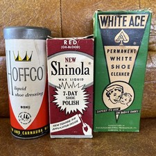 Lot Of 3 Vintage Shoe Polish /Dressing Collection 1950-60  s Collectible Fun 