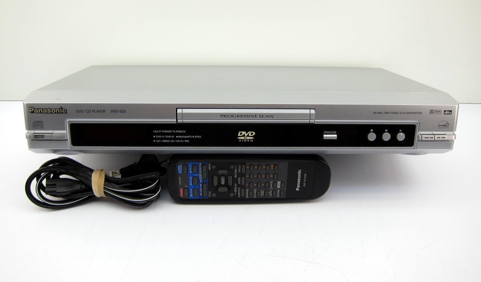 Panasonic DVDS25 DVD CD Player Progressive Scan W/ Remote MP3 Jpeg DVD