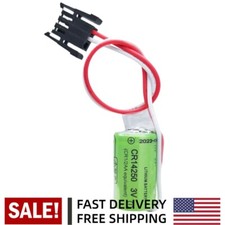CR14250 Battery 3V Programmer Battery PLC Industrial Control Black Plug 850mAh