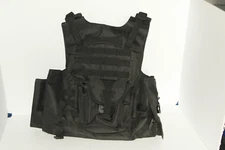 Military Tactical Vest Combat Assault Plate Carrier Black W/ Bag