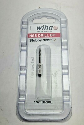 Wiha 78005 3/32 x 1/4'' Drive Stubby High Speed Drill Bit