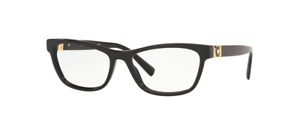New VERSACE Rx-able Eyeglasses VE 3272 GB1 52-16 140 Black & Gold Cay-Eye Frames Cena, popularność