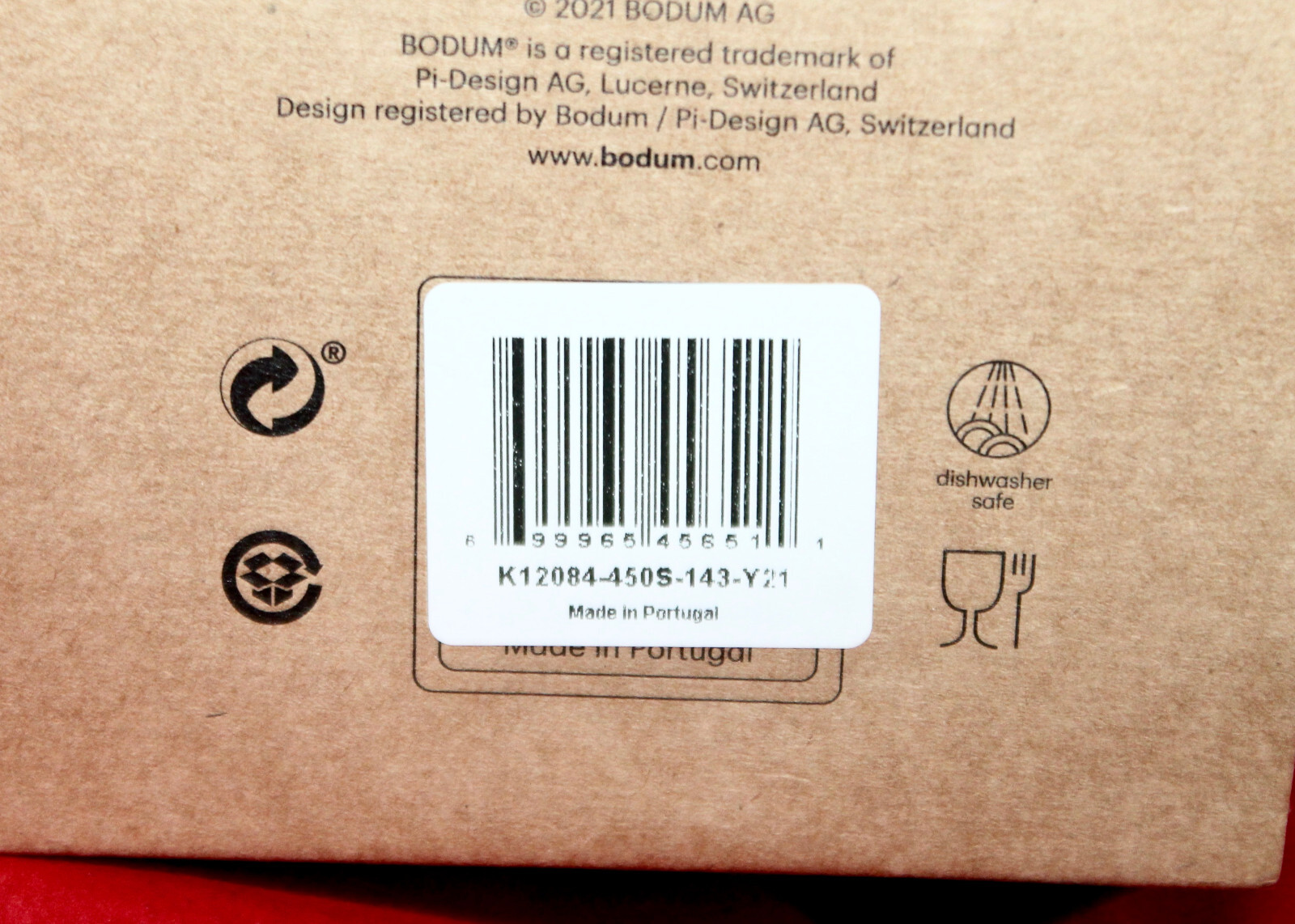 New BODUM Bean Sustainable Coffee Maker Extra Lid 8 Cup 34 oz Teal Blue K12084