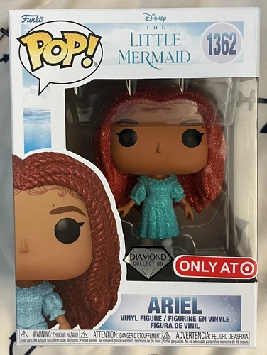 Funko Pop The Little Mermaid Ariel #1362 Target Exclusive Diamond Collection New