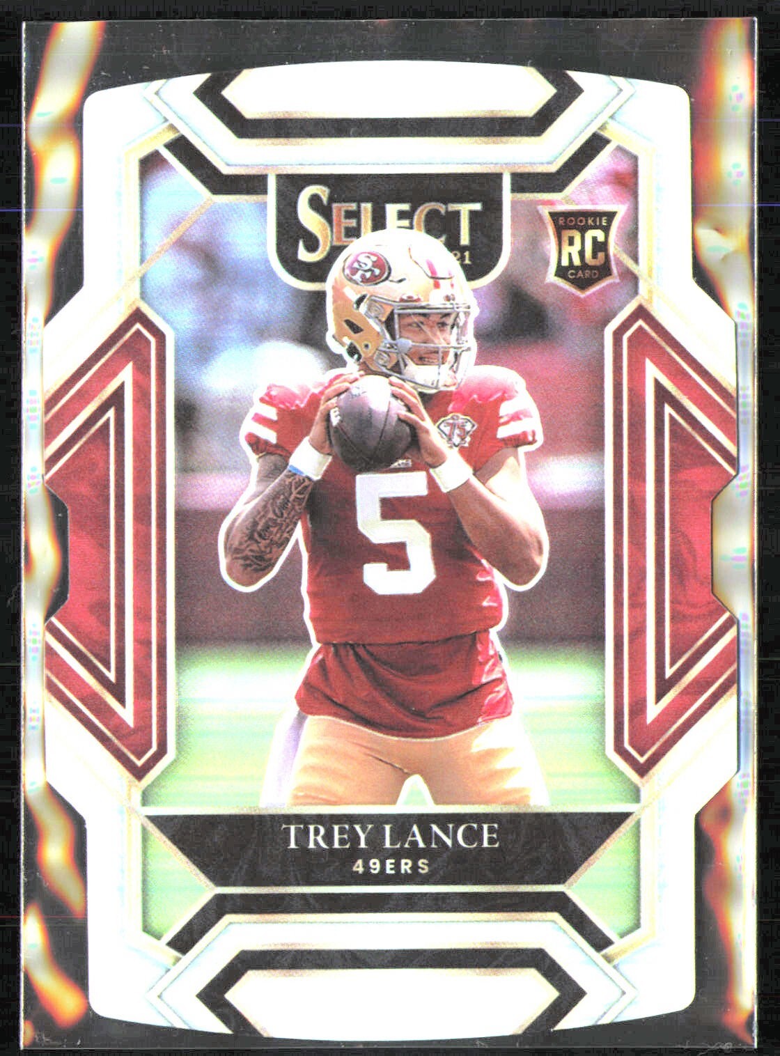 Trey Lance RC 2021 Select Club Level Die Cut Silver Prizm #245! 49ers!
