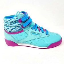 Reebok Freestyle Hi Classic Blue Bomb Ultraberry Kids Girls Sneakers M46776