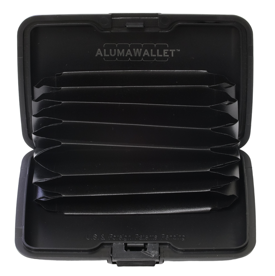 2 Pack Aluminum Wallet Black Hard Case RFID Blocking Credit Card Holder ...