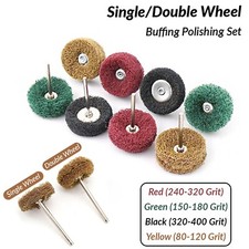 Single/Double Wheel Buffing Polishing Set For Dremel Rotary Tool Bit Accessories