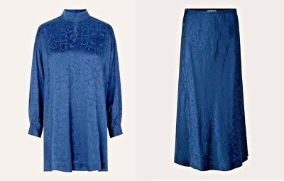MASAI Two Items Silky Finish Seperates Goril Tunic Plus Matching Sybil Skirt M