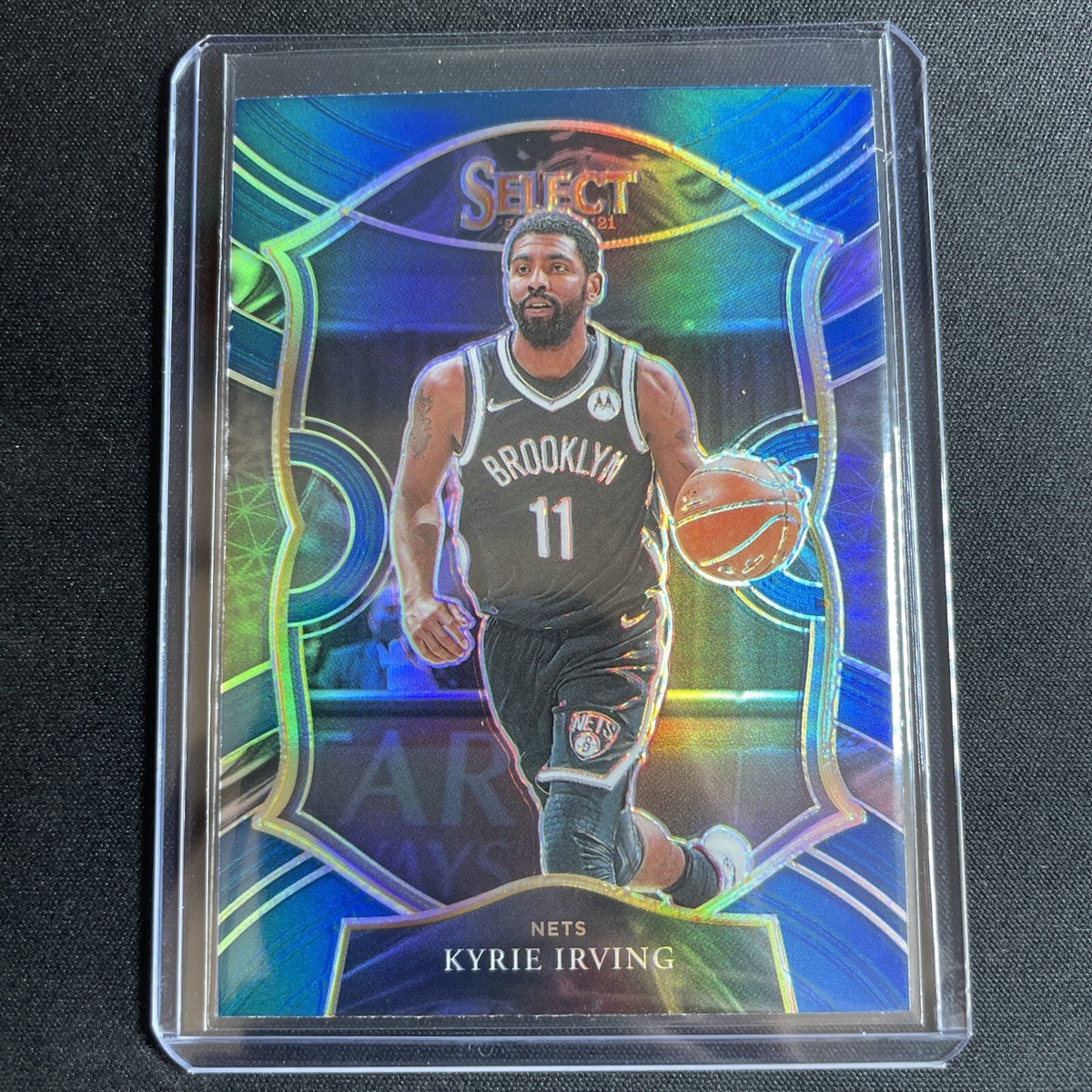 2020-21 PANINI SELECT KYRIE IRVING #42 CONCOURSE BLUE SILVER PRIZM NETS