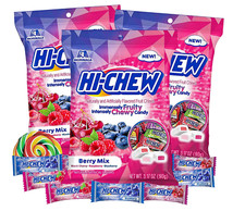 Hi-Chew Berry Mix-Black Cherry,Raspberry Blueberry Flavors.,3.17oz Bag- 3 Packs