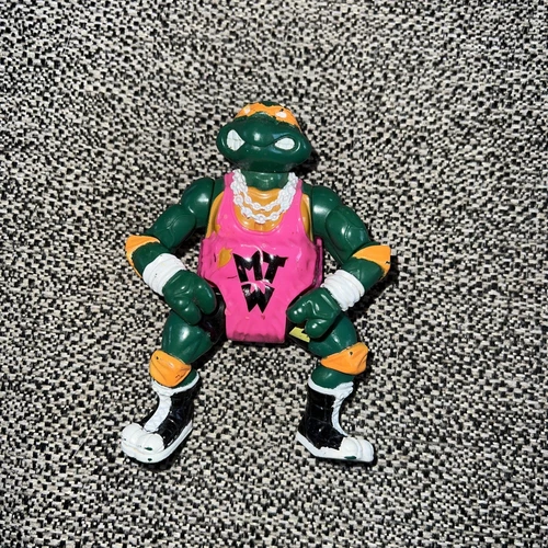 Shell Slammin Mike Michelangelo TMNT Ninja Turtles Vintage 1991 Playmates Figure