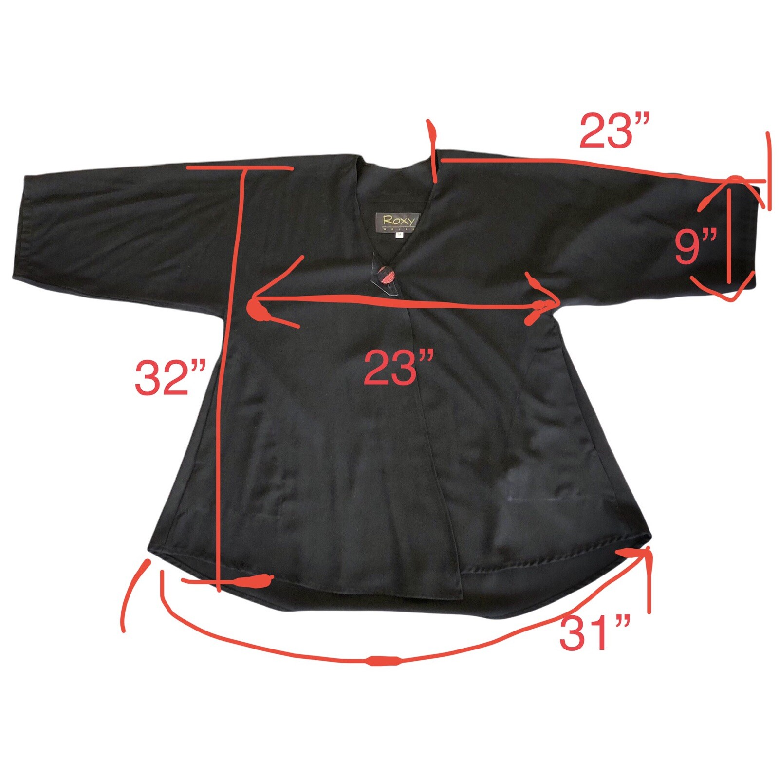 VTG Roxy Wells Art  Patchwork Duster Jacket M - image 4