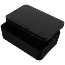 Reusable Tissue Box Holder Black for Home Desktop Tissue Dispenser Wipes Storage
