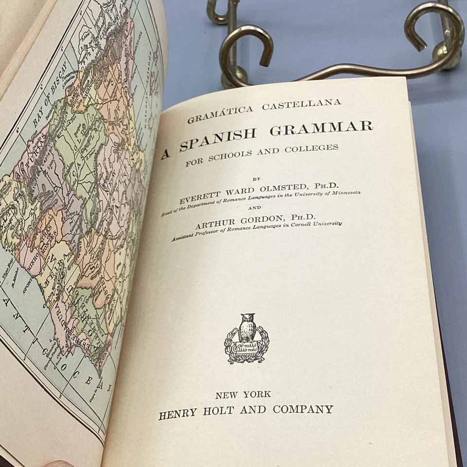 Abridged Spanish Grammar. 1923 Hardcover. By E.W. Olmsted & A. Gordon. - Image 2 of 4