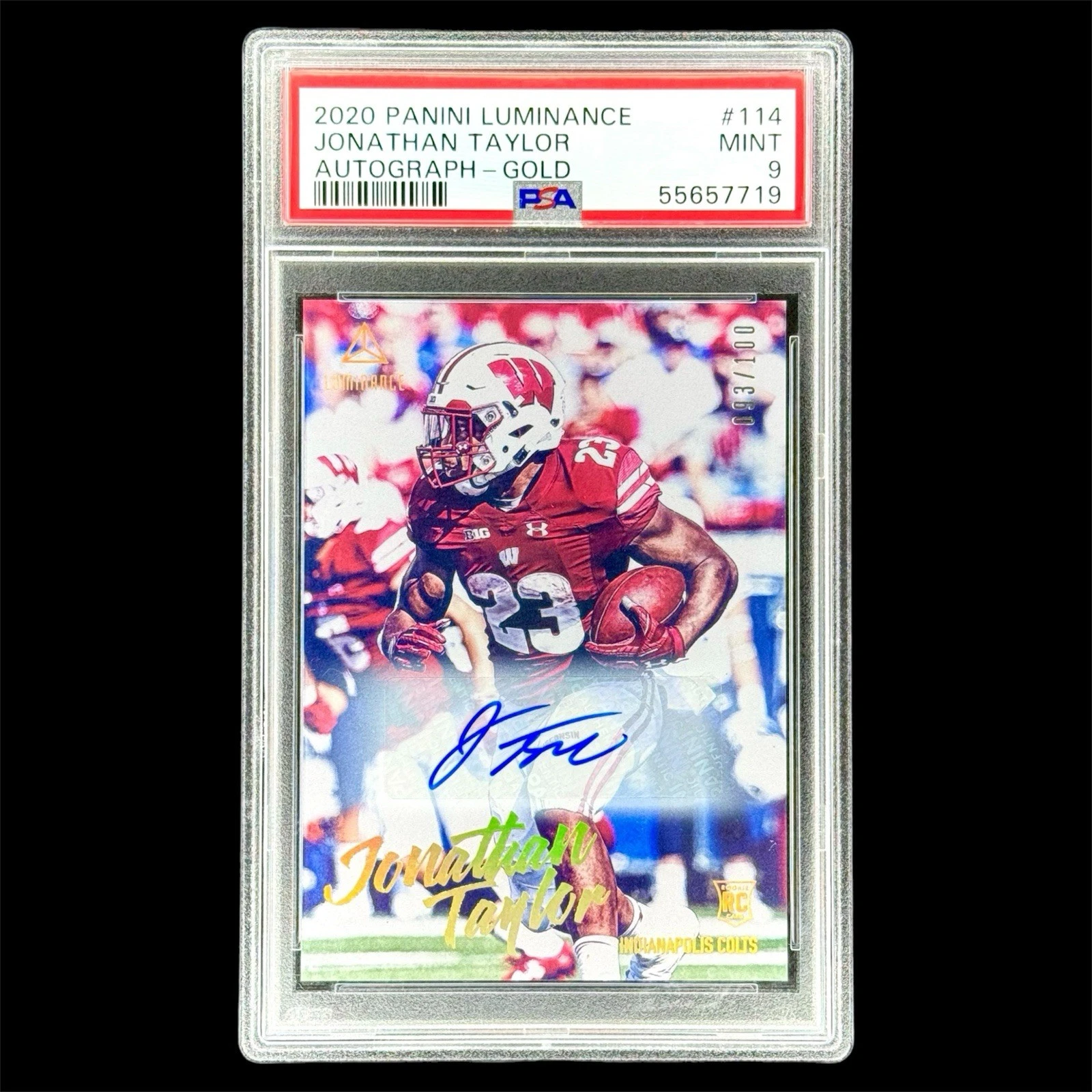 Jonathan Taylor Panini Luminance #114 Autograph-Gold