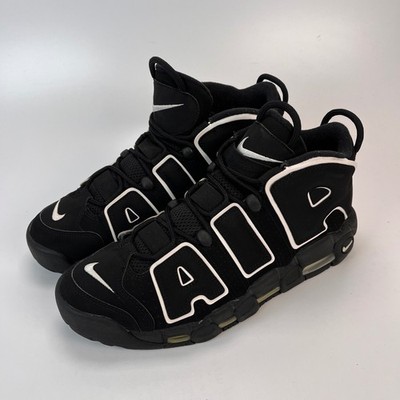 Nike Air More Uptempo Black White 414962-022 Mens Basketball Shoes Size 10