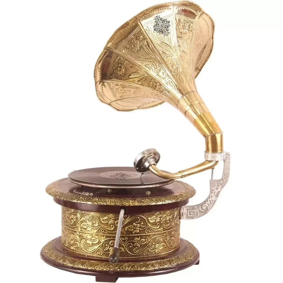 HMV Gramophone Fully Functional Working Phonograph, win-up record player gift - Image 3 of 4