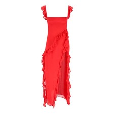 House Of CB Ruffle-Trim Maxi Dress