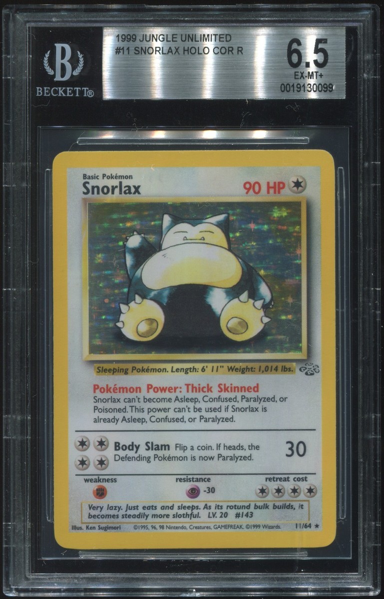 1999 snorlax pokemon card Pokmon Challenge From Darkness (Japanese Gym 2): Rocket's Snorla Bison's Games LLC this card is the perfect way to showcase your collection. Pokmon TCG "No Set Symbol"