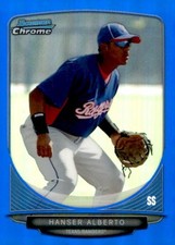 2013 Bowman Chrome Hanser Alberto #147 Blue  Mini Refractor /99