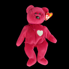 TY Beanie Babies VALENTINA Bear Valentine Day Heart Teddy