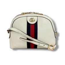 Gucci Ophidia linea Sherry mini borsa a tracolla marsupio pelle bianco USATO