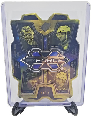 2022 UD SPx Force Igor Shesterkin Artemi Panarin Adam Fox Alexis Lafreniere /15