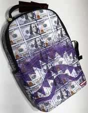 SPRAYGROUND Limited Edition Money $100 Bill Luxe Vegan Leather Backpack NWT