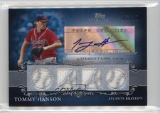 2009 Topps Sterling Chronicles Quad Relic Silver 6/10 Tommy Hanson Auto 7xr
