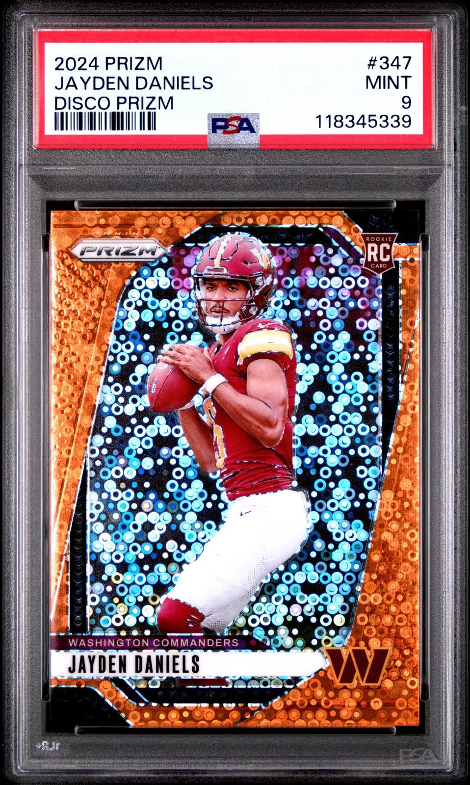 2024 Prizm Jayden Daniels Disco Prizm PSA 9