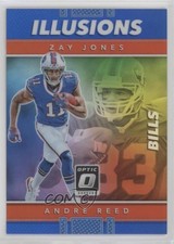 2017 Donruss Optic Illusions Blue Prizm 3/149 Andre Reed Zay Jones #4 HOF 0r2f