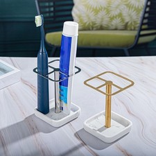 Toothbrush Holder Toothbrush Rack Storage Organizer Counter Stand Stainless