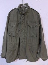 Vintage OG 107 M65 Olive Green Cold Weather Coat Army Military Mens Medium Long