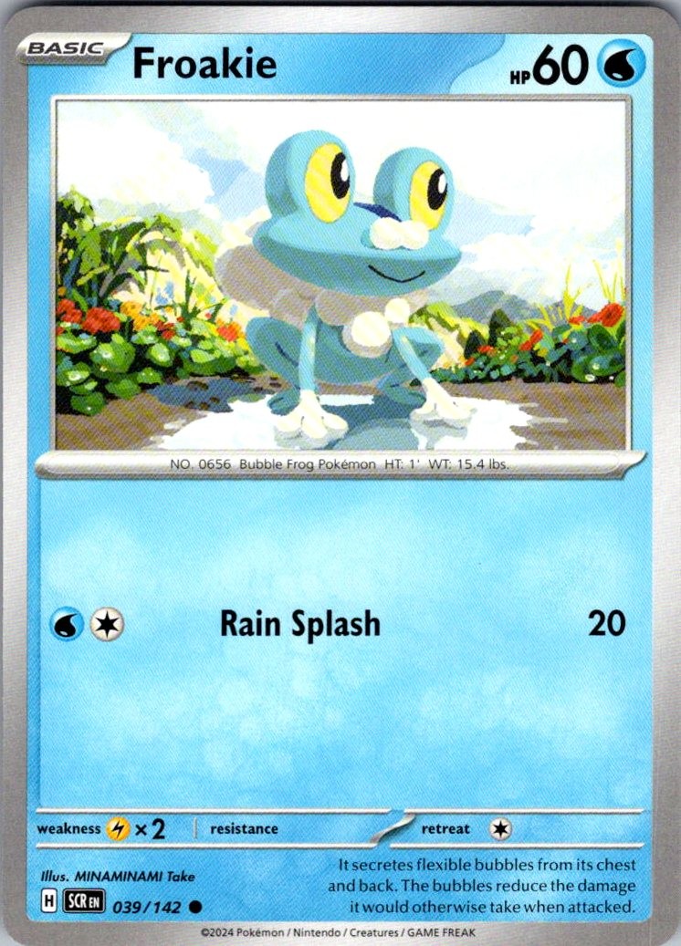 Froakie Stellar Crown 39/142 Common Pokemon Near Mint